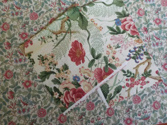 Fabric scraps Liberty William Morris 'Briarwood' 29ins+ Colefax & Fowler