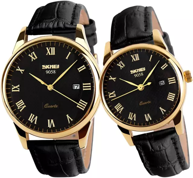 SKMEI Pair Watches for Couples Men and Women His and Hers Watch Set Husband Wife