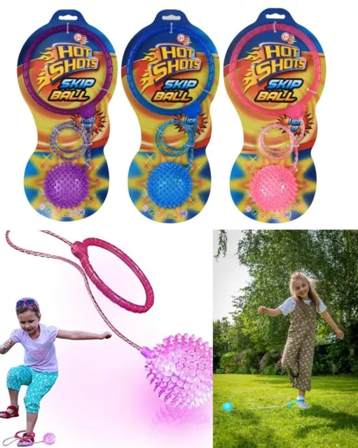 Light Up Skip Ball Assorted Ankle Skip Ball Skipping Toy, Ideal For Kids Gift UK