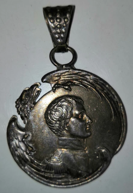 RARE SUPERBE MÉDAILLON en forme d'Aigle Napoleon Empereur Bicorne L