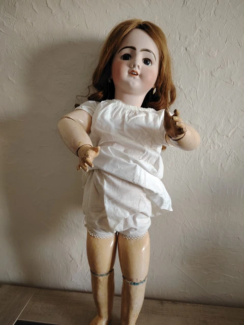 Ancienne Poupee Bebe Jumeau Sfbj 301 Paris 11 Tête Jumeau Tampon Or 58 Cm