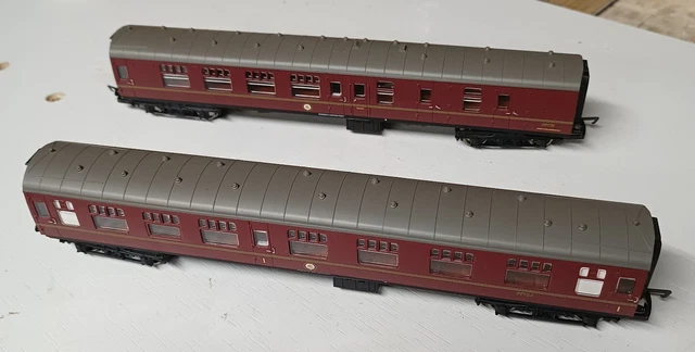 HORNBY HARRY POTTER Mk 1 Coaches 99723 and 99716 HOGWARTS Maroon £18.29 ...