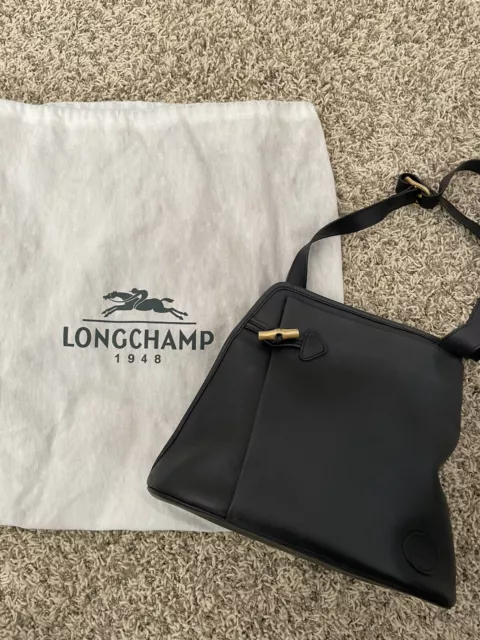 Longchamp Roseau Black Leather Bag