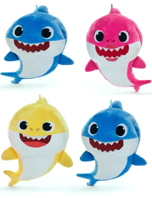 Baby Shark Large Plush 10 INCH Pink Yellow Blue Great SHARK Super Soft Toy