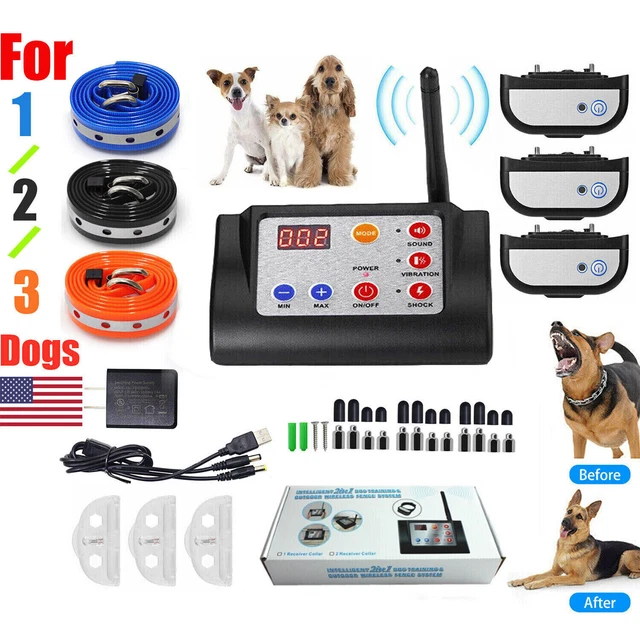 WIRELESS ELECTRIC DOG Fence Pet Containment System Shock Collar For 1/2
