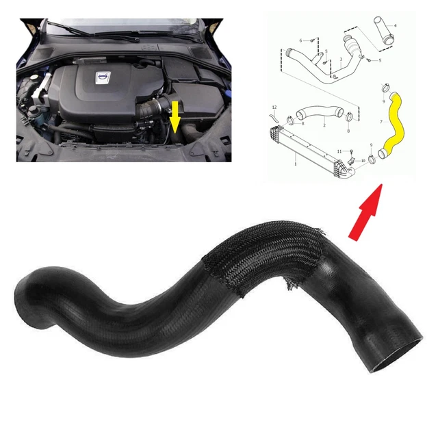 INTERCOOLER PIPE TURBO Hose VOLVO V60 V70 XC60 XC70 S60 S80 2.0D 2.4D