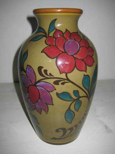 grosse Art Deco Vase Holland Gouda Flora  26cm