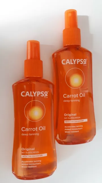 Calypso Sun Carrot Oil 200ml. TWIN PACK