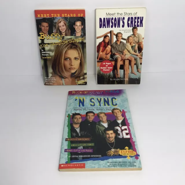 Vintage Book Lot: Meet the Stars Dawson’s Creek Buffy Vampire Slayer N*Sync/Five