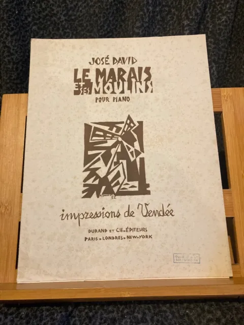 José David Le Marais et ses Moulins piano Impressions de Vendée partition Durand