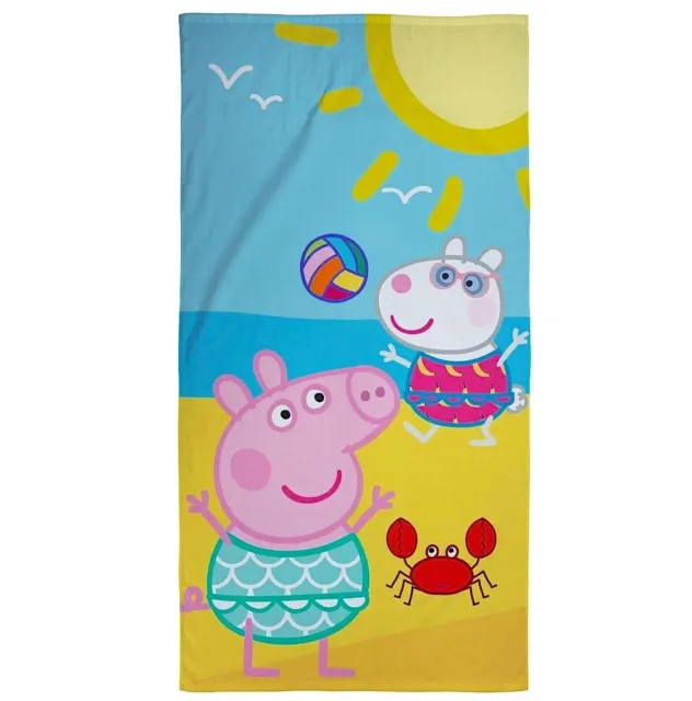 Girls Kids Childrens 100% Cotton PEPPA PIG Bath Beach Swimming Towel 70x140cm