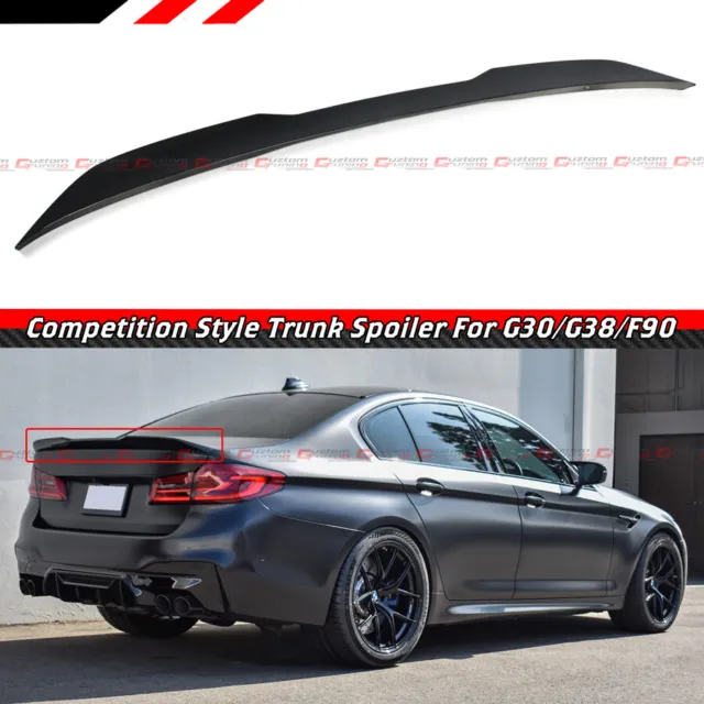 FOR 2017-2023 BMW G30 520d 530i 540i F90 M5 PRO STYLE GLOSSY BLACK TRUNK SPOILER 2