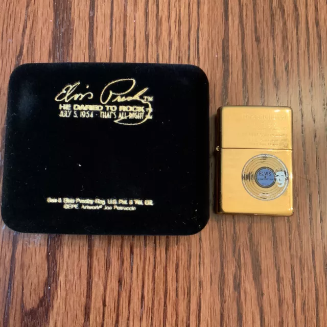 Zippo Elvis Presley Limited Edition Cigarette Lighter In Velvet Case 20791