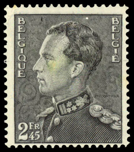 Belgium #298 MNH CV$100.00 1936 2.45fr BLACK