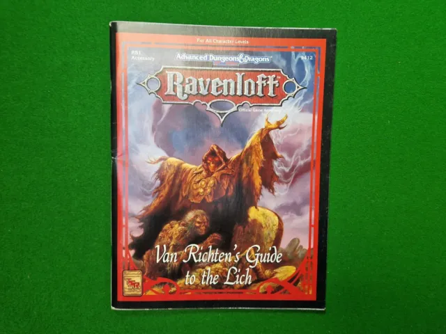 Advanced Dungeons & Dragons Ravenloft Accessory Van Richten's Guide to The Lich