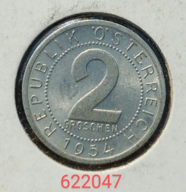 Austria 1954 2 Groschen Coin Uncirculated Coin Free Shipping #622047
