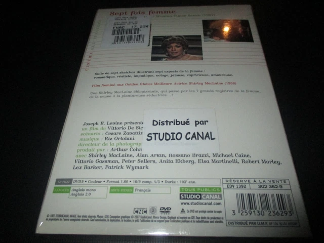 DVD NEUF "SEPT 7 FOIS FEMME" Shirley MacLAINE, Michael CAINE / Vittorio DE SICA 2