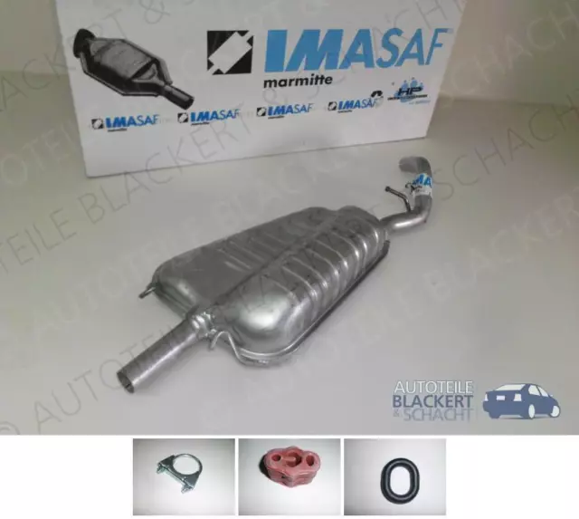 IMASAF ESD Auspuff Endtopf+Anbauteile für Ford Escort VII 1.8 16V+XR3i+Carbiolet