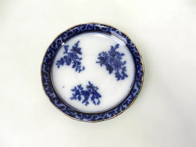 Flow Blue TOURAINE 6" SAUCER PLATE Stanley Pottery England 329815 ~ F12