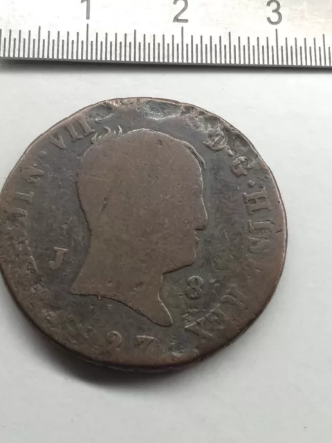 ESPAGNE 8 Maravedis 1827 (ref 3-6)