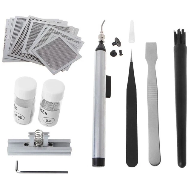 BGA Reballing Direct Heating Stencils Soldering Paste Bullets Station E4V3