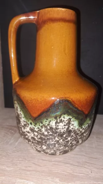 Large Vintage West German Pottery Fat Lava Vase