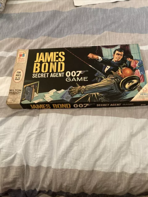 Vintage 1964 Milton Bradley James bond Secret Agent 007 Game Not Complete