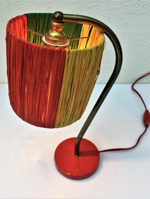 Lampe Poupée Ancienne En Paille Et Feutrine – Années 50/60