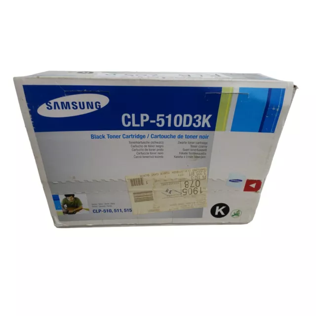 Samsung Toner Print Cartridge CLP-510D3K Black Ink 510,511,515 New Old Stock