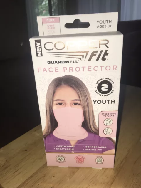 Copper Fit Guardwell Face Protector Pink Youth Brand New