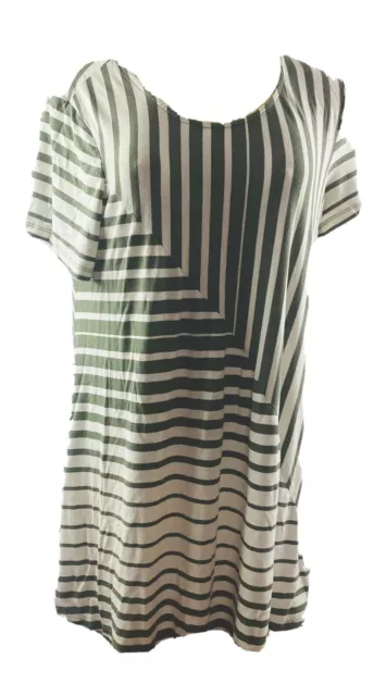 “Used” Jessica Simpson Maternity Women’s Size M Green And White Short Sleeve Top