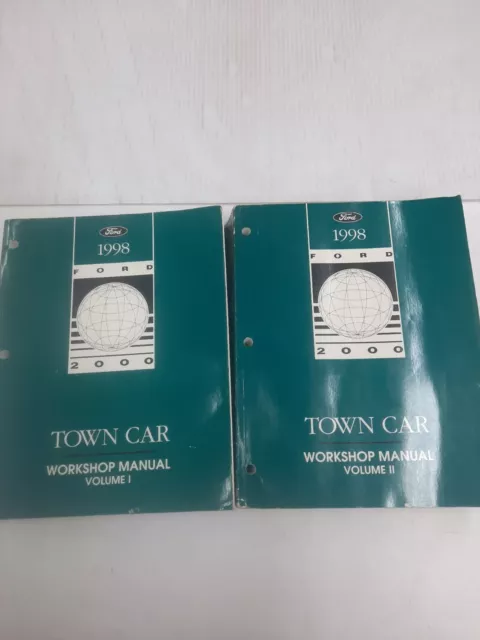 1998 Lincoln Town Car Workshop Service Repair Manuals 2 BOOKS Original Set