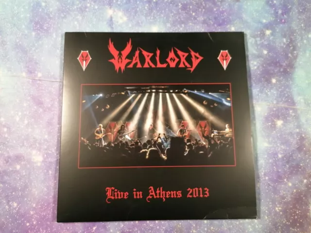 Warlord Live in Athens 2013 Vinyl 3LP Set Red Vinyl Poster High Roller Records 2