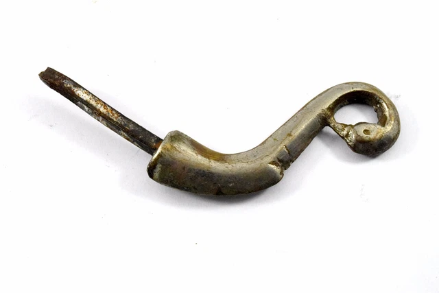 18C Indian Antique Hand Crafted Brass Peacock Shape Wall Hook Hanger. i75-26 US 2