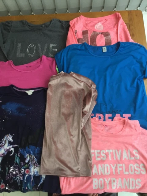 Bundle/ joblot of girls tshirts x7 items age 11-12 years TU Monsoon next