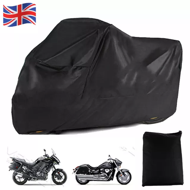 Heavy Duty Motorcycle Motorbike Cover Waterproof Rain Outdoor Sun Dust Protector