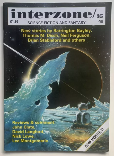 4 issues Interzone magazine - Science Fiction and Fantasy # 35 36 37 38 1990 3