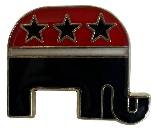 Pack of 50 GOP Republican Party Elephant Motorcycle Hat Cap Lapel Pin