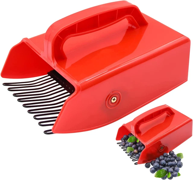 Berry Picker And Rakes Metallic Comb Ergonomic Handle Plastic NEW