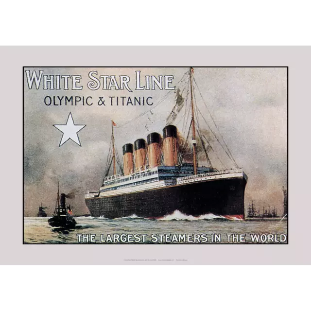 White Star Line Art Print – Titanic and Olympic advertisement – 2 sizes Poster