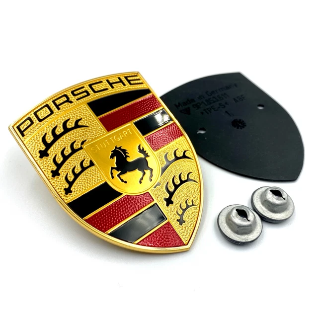 Genuine Porsche Hood Emblem Boxster Cayman Spyder 911 Cayenne Macan Panamera