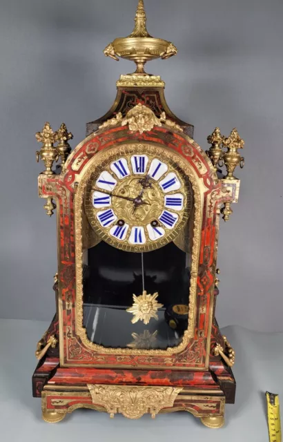 Large Antique French Boulle Ormolu Mount Bracket Clock