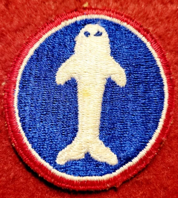 Original WW2 US Army Atlantic Service Command Cut Edge White Back Patch