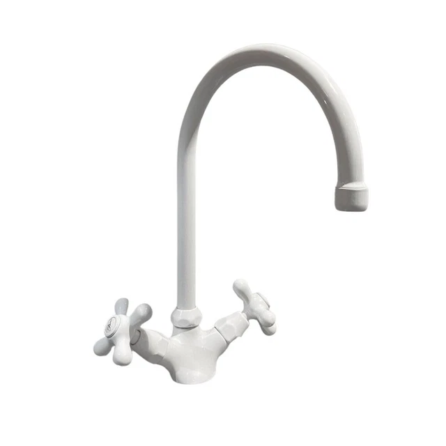 Rubinetteria Miscelatore da cucina bicomando Paini Monaco 08WH572 bianco