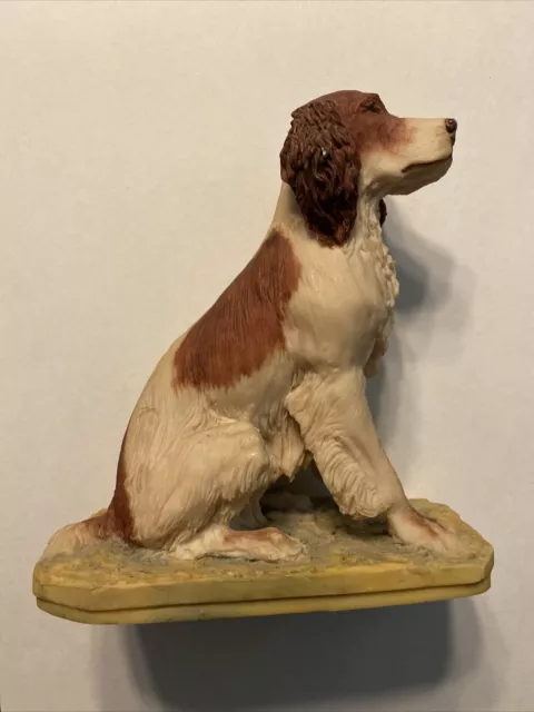 Vintage Signed English Springer Spanial Dog Art Statue Figure 5 3/8" A3