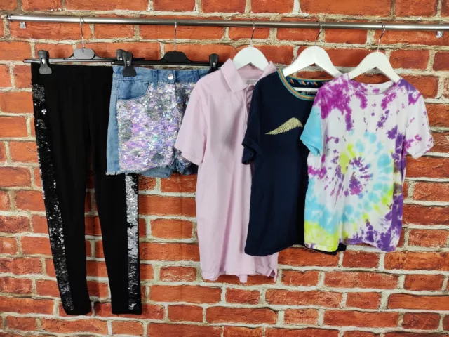 Bundle Ragazze Età 10-11 Anni Next H&M Etc Pantaloncini Denim Leggings T-Shirt 146Cm