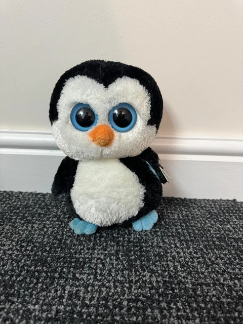 TY Beanie Boo Plush Large Penguin Waddles 2010 - 9" - L Teddy Bear