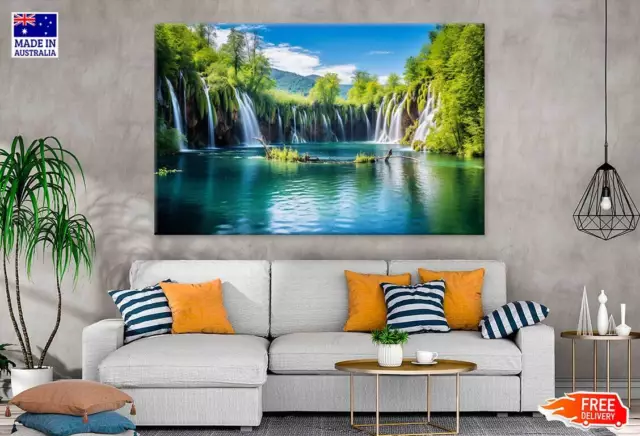 Beautiful Waterfall Landscape Wall Canvas Home Decor Australian Made Quality