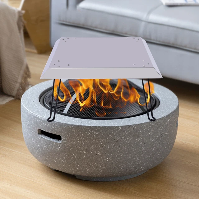 FIRE PIT HEAT Deflector Lid Foldable Heater with Foldable 4 Legs