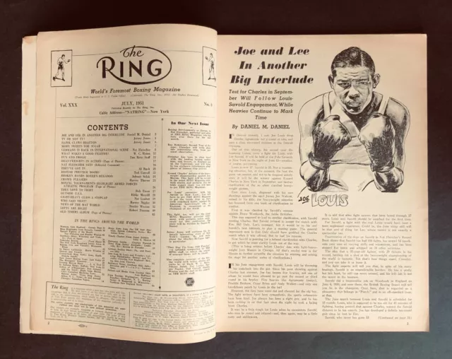 1951 THE RING Boxing Magazine Harry Matthews Joe Lewis Sugar Ray ...